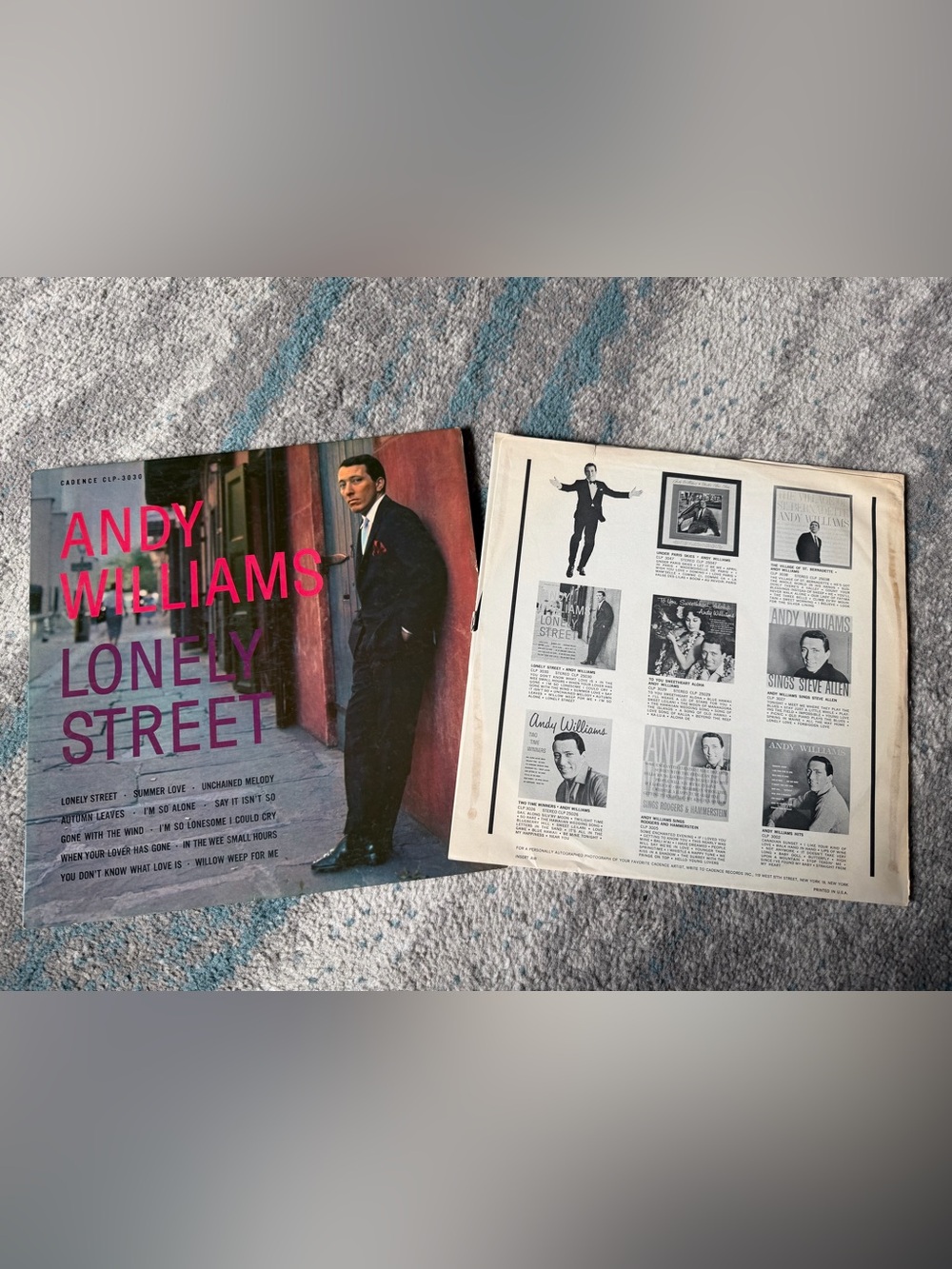 Vinyl Record - Andy Williams Lonely Street
